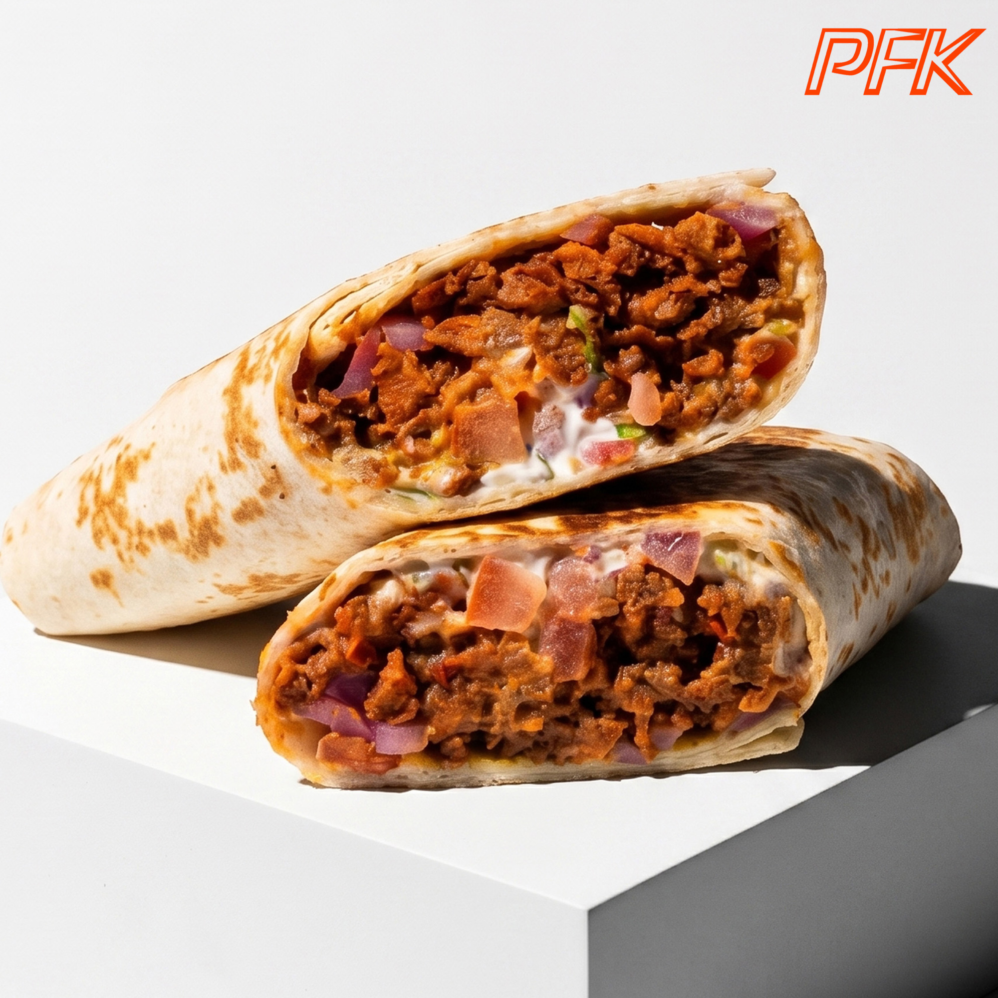 لفافة التاكو باللحم المفروم